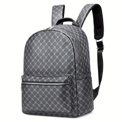 Men's Casual Flower Pattern Leather Backpack School Bag Laptop