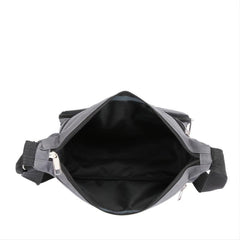 Men's Nylon Shoulder Bag with Letter Sticker, Portable Design