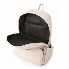 Casual Travel Backpack Women's Bag Solid Versatile Students Commuter Bag