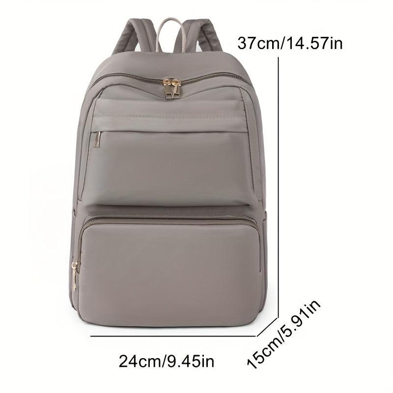 Casual Travel Backpack Women's Bag Solid Versatile Students Commuter Bag
