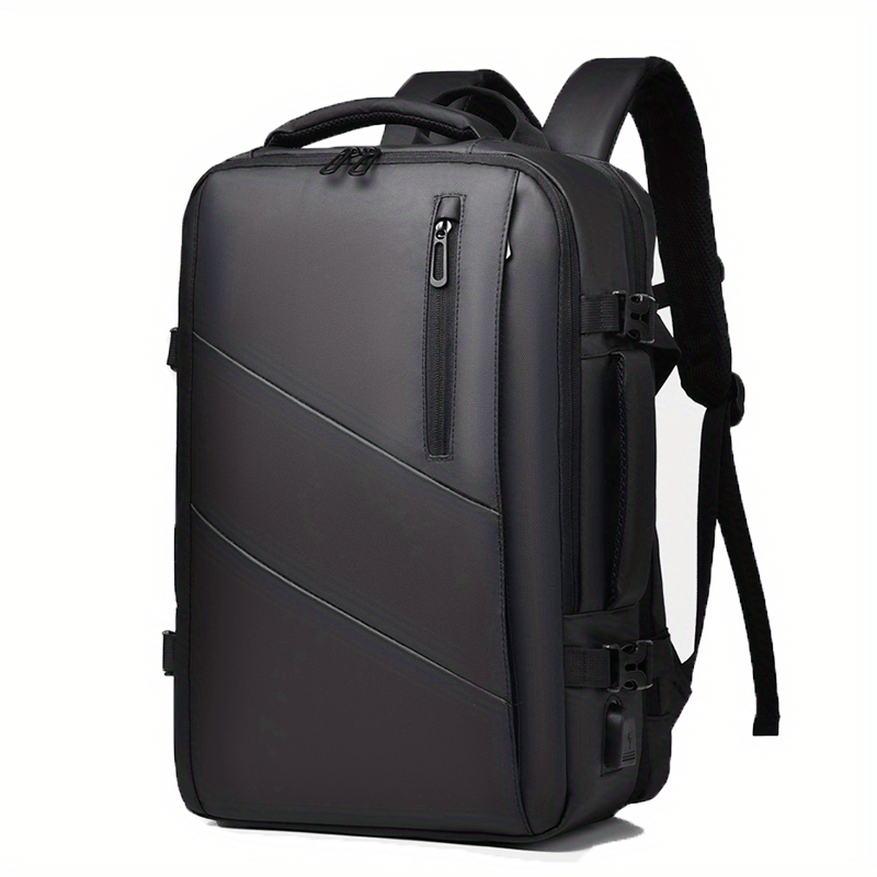 Large Laptop Backpack with USB Charging Port & Luggage Strap