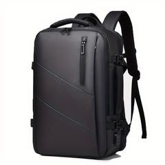 Large Laptop Backpack with USB Charging Port & Luggage Strap