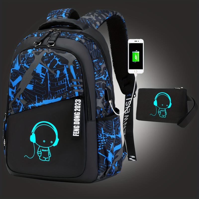 Casual Backpack School Bag With USB Charging Port Large Capacity