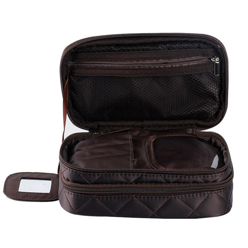Waterproof Double Layer Travel Makeup Bag Toiletry Pouch