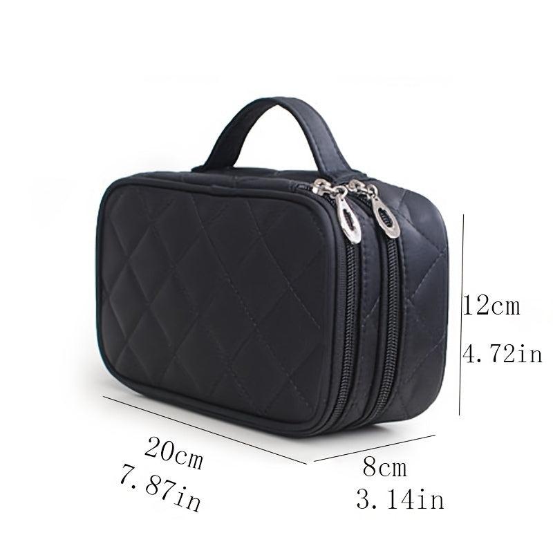 Waterproof Double Layer Travel Makeup Bag Toiletry Pouch