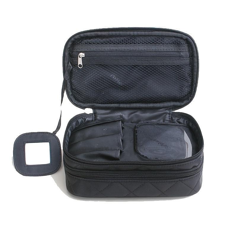 Waterproof Double Layer Travel Makeup Bag Toiletry Pouch