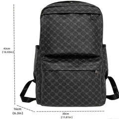 Leather Travel Backpack Laptop Bag for School College Student