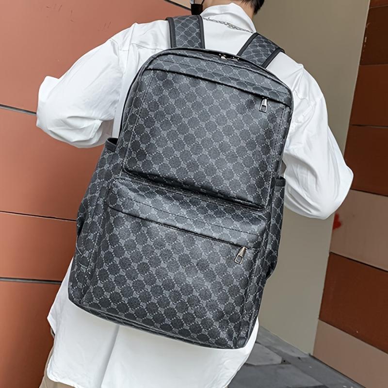 Leather Travel Backpack Laptop Bag for School College Student