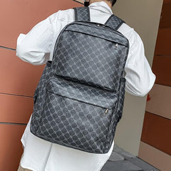 Leather Travel Backpack Laptop Bag for School College Student