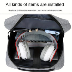 Retro Outdoor Oxford Cloth Charging Backpack