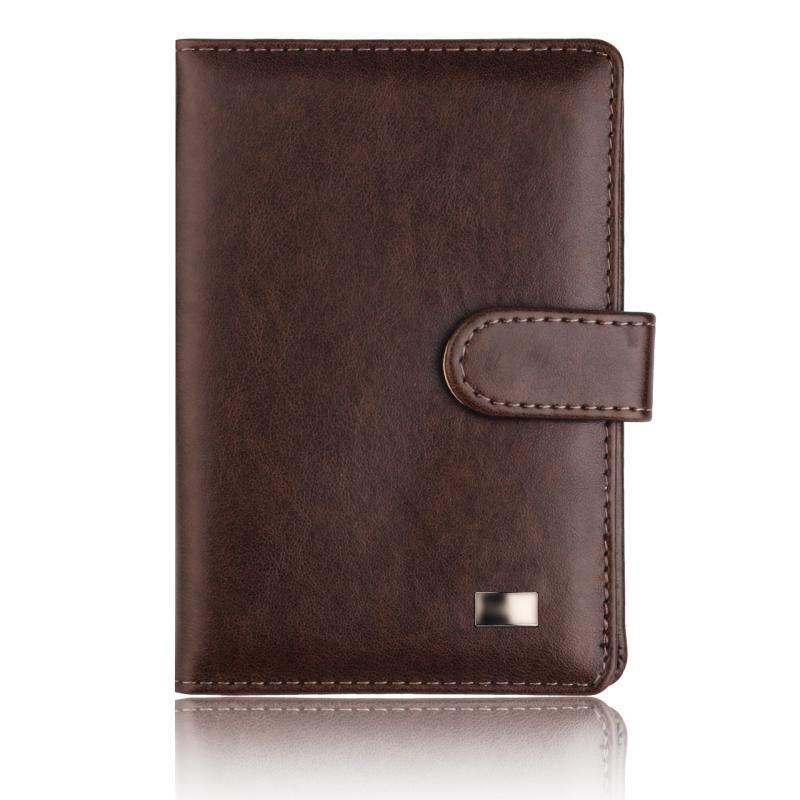 US Vaccine Card Holder Bank Card Passport Protector Clip PU Leather Case