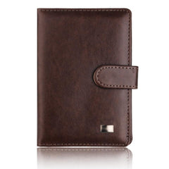 US Vaccine Card Holder Bank Card Passport Protector Clip PU Leather Case