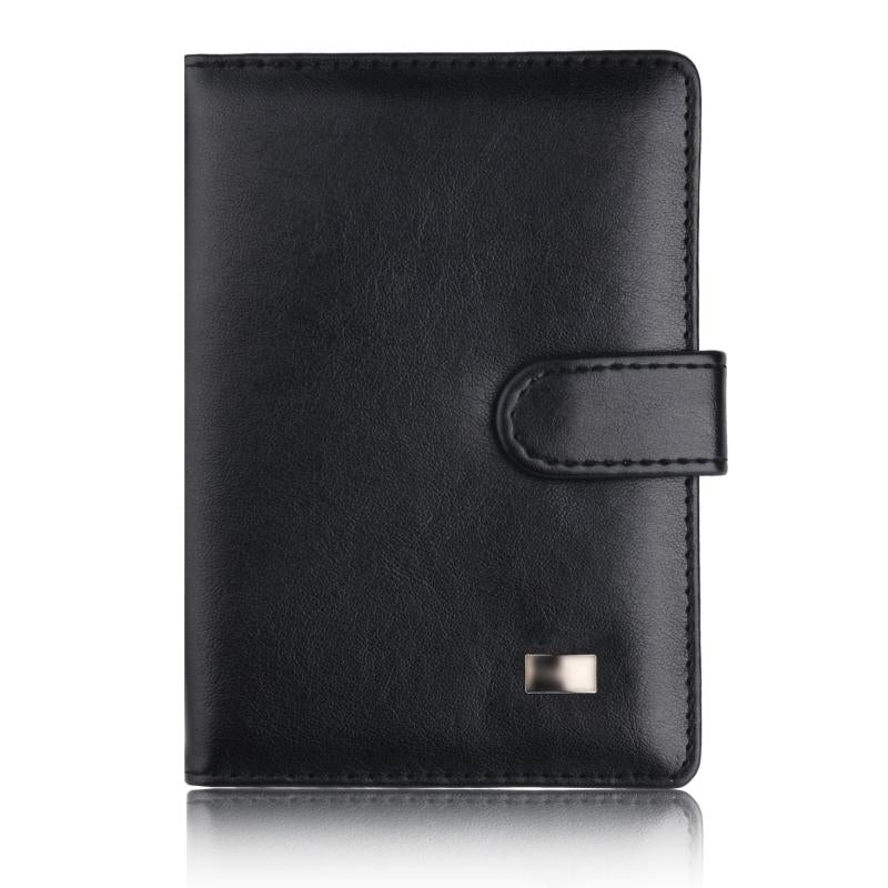 US Vaccine Card Holder Bank Card Passport Protector Clip PU Leather Case
