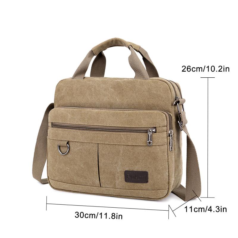 Men's Canvas Briefcase Wear-resistant Handbag