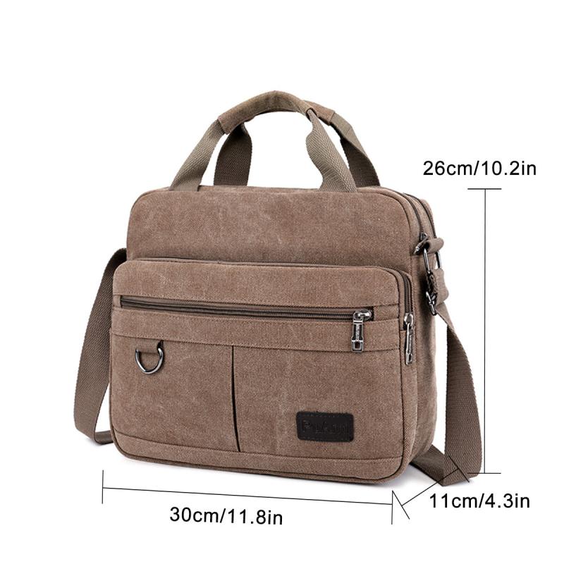 Men's Canvas Briefcase Wear-resistant Handbag