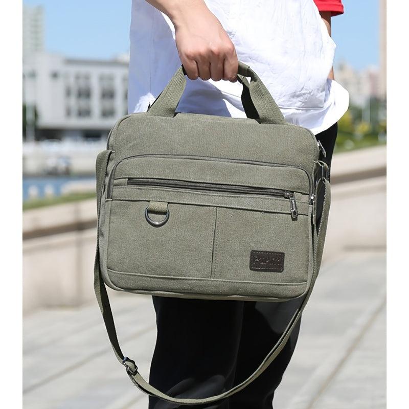Men's Canvas Briefcase Wear-resistant Handbag