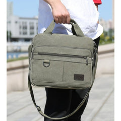 Men's Canvas Briefcase Wear-resistant Handbag