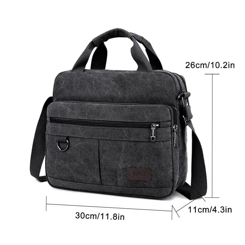 Men's Canvas Briefcase Wear-resistant Handbag