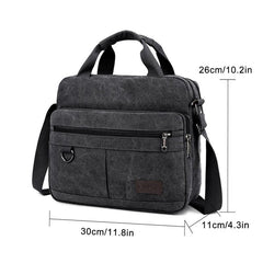 Men's Canvas Briefcase Wear-resistant Handbag