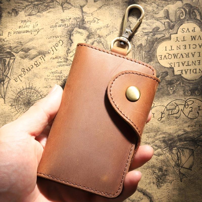 Leather Key Organizer Bag for Men