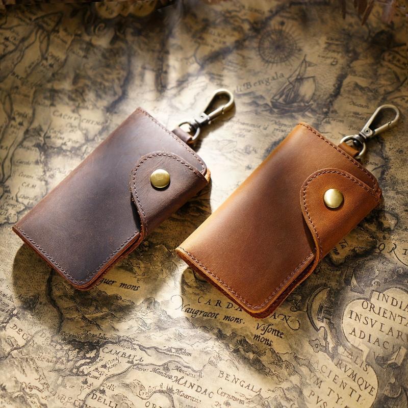 Leather Key Organizer Bag for Men