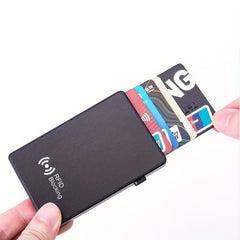 RFID ID Credit Card Holder Thin Aluminium Pop-up Metal Wallet