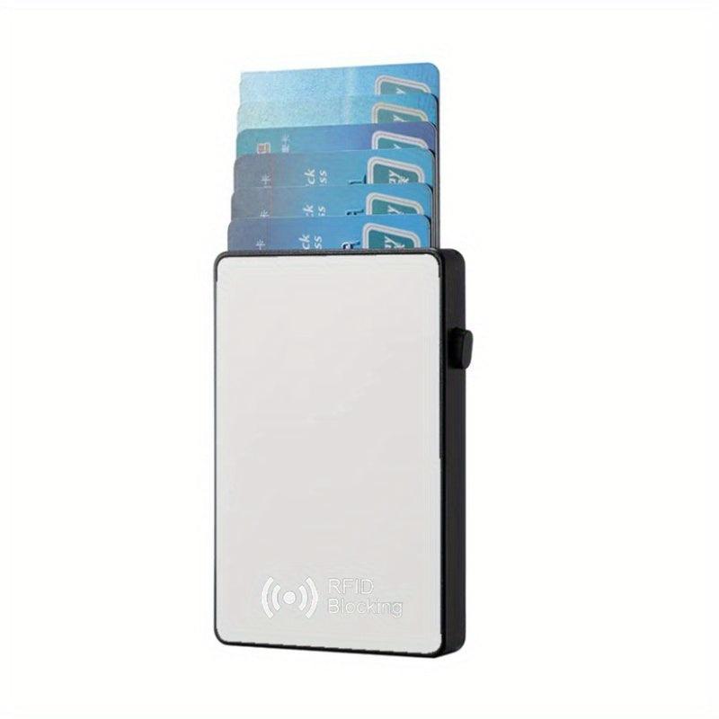 RFID ID Credit Card Holder Thin Aluminium Pop-up Metal Wallet
