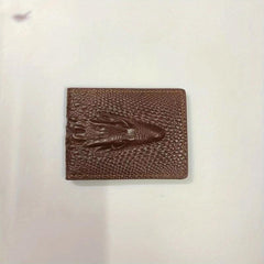 Crocodile Pattern Short Wallet Slim Multiple Card Slots Purse Men