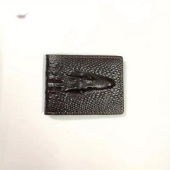 Crocodile Pattern Short Wallet Slim Multiple Card Slots Purse Men