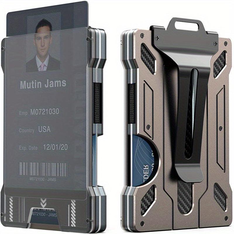RFID Blocking Slim Aluminum Money Clip Wallet for Men