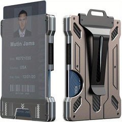 RFID Blocking Slim Aluminum Money Clip Wallet for Men