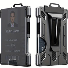 RFID Blocking Slim Aluminum Money Clip Wallet for Men