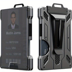 RFID Blocking Slim Aluminum Money Clip Wallet for Men