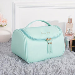 Removable Partition Square Cosmetic Bag Portable Travel Bag