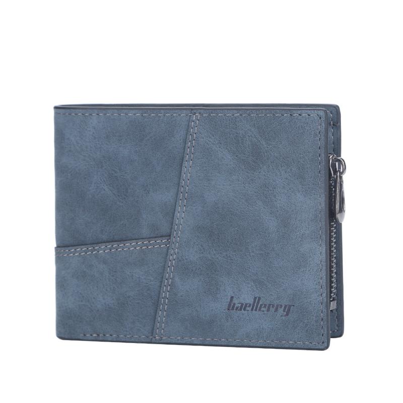 Men's Matte Wallet Short Card Holder Coin Purse Vertical Billfold