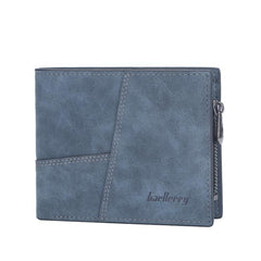 Men's Matte Wallet Short Card Holder Coin Purse Vertical Billfold