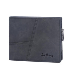 Men's Matte Wallet Short Card Holder Coin Purse Vertical Billfold