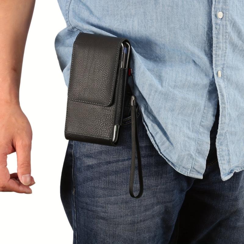 Two-Layer Phone Bag Credit Card Pouch Belt Loop