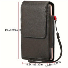 Two-Layer Phone Bag Credit Card Pouch Belt Loop