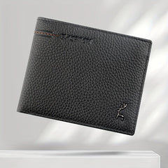 Men's Cowhide Short Wallet Business Purse Card Holder Gift