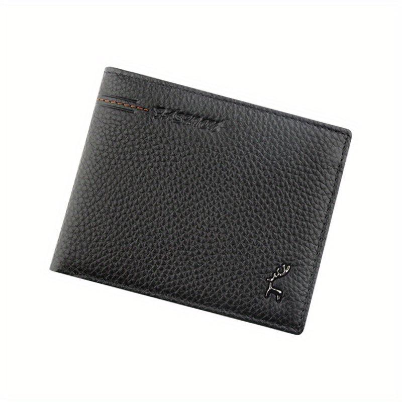 Men's Cowhide Short Wallet Business Purse Card Holder Gift