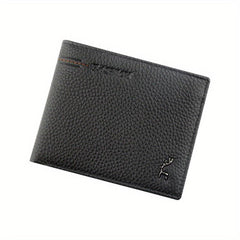 Men's Cowhide Short Wallet Business Purse Card Holder Gift