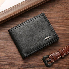 Men's Wallet Business Money Clip Ultra-thin Card Bag Soft Leather
