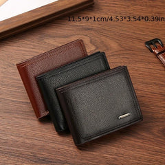 Men's Wallet Business Money Clip Ultra-thin Card Bag Soft Leather