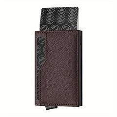 Automatic Pop Up Men Metal Slim Wallet Aluminum Alloy Card Case