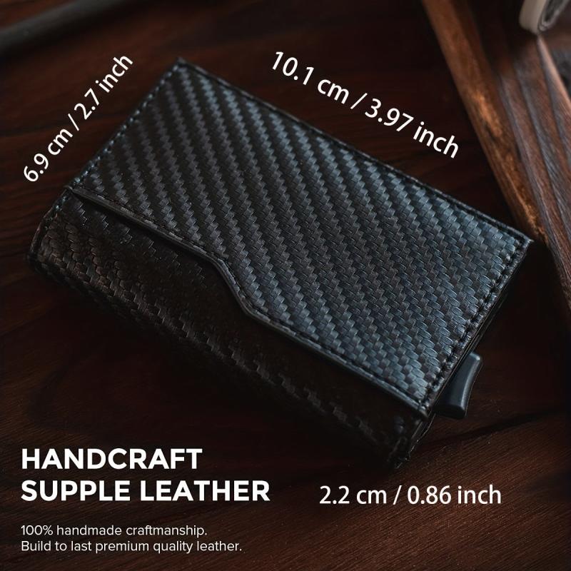 Automatic Pop Up Men Metal Slim Wallet Aluminum Alloy Card Case