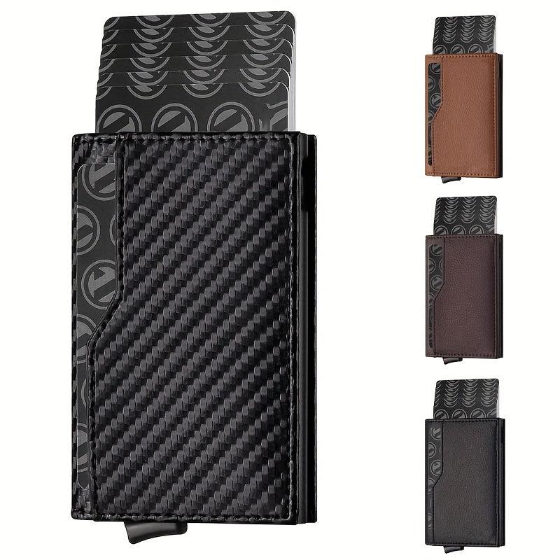 Automatic Pop Up Men Metal Slim Wallet Aluminum Alloy Card Case