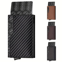 Automatic Pop Up Men Metal Slim Wallet Aluminum Alloy Card Case