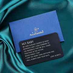 Engraved Metal Wallet Insert Card - Anniversary Gift For Him