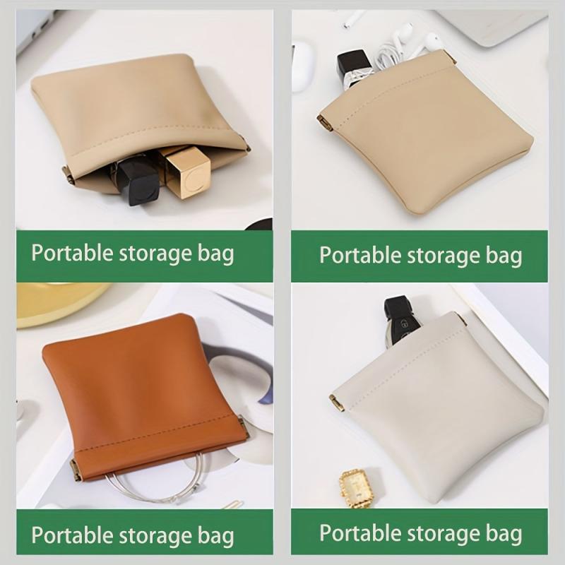 Men's Wallet Self-closing Card Bag Coin Purse ID Card Storage Bag
